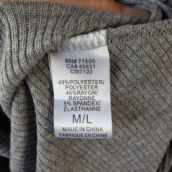 NWT Chaser Ribbed Oversized T-Shirt Poncho Gray Medium Large - Picture 10 of 10